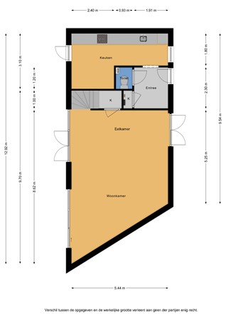 Floorplan - Juwelenhof 1, 1336 SK Almere
